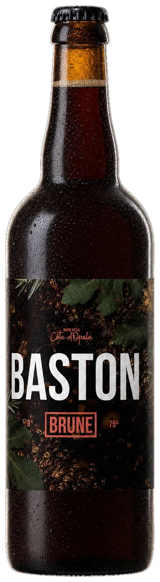 Bouteille de bière BASTON Brune 75cl — Brasserie du Goulot, Wimereux